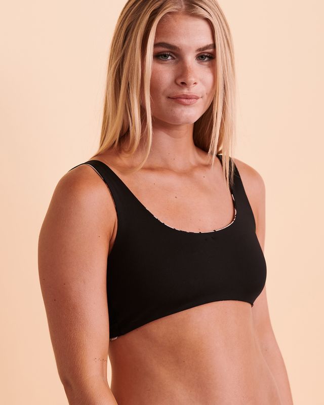 RIP CURL HAVANA One Shoulder Bikini Top - Black