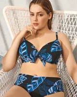 Haut de bikini bonnet D MIDNIGHT LEAVES