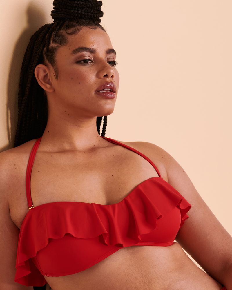 KORE Ruffle Bandeau Bikini Top