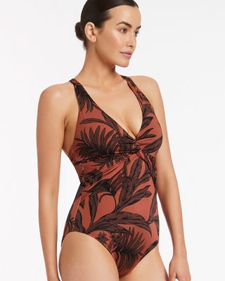 DESERT PALM Twisted One-piece Swimsuit