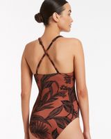 DESERT PALM Twisted One-piece Swimsuit