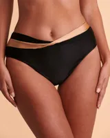 Bas de bikini taille haute SHINNY TEXTURED