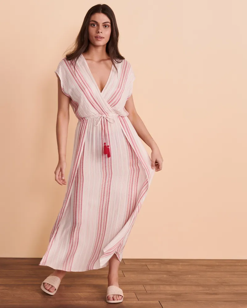 Robe maxi effet croisé