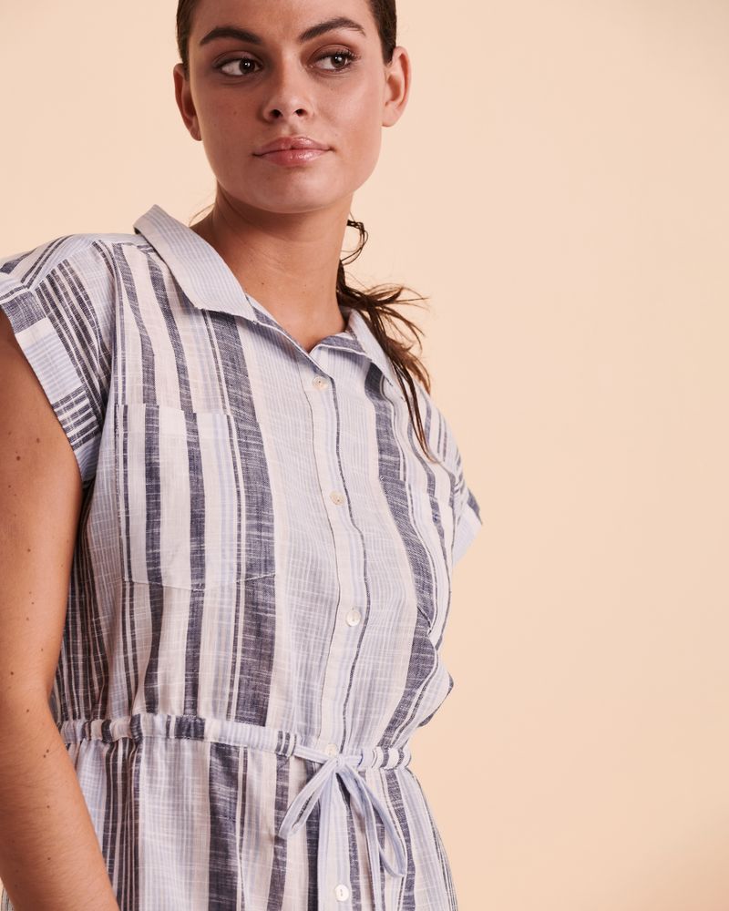 Short Sleeve Button-down Dress