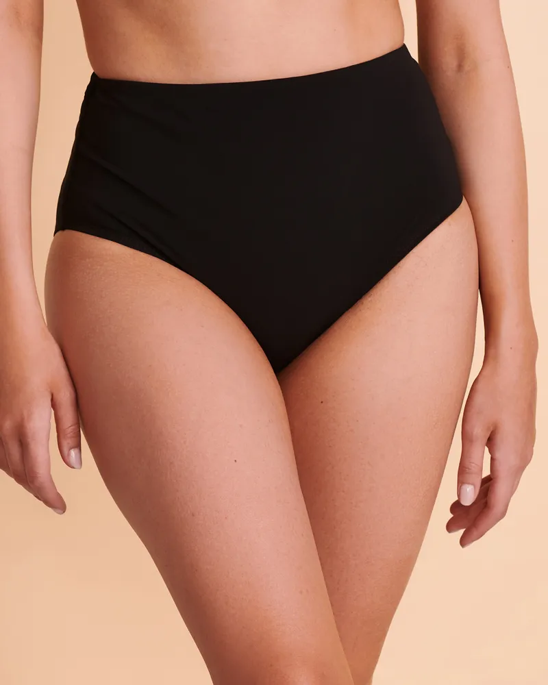 Bas de bikini bande taille pliable SOLID