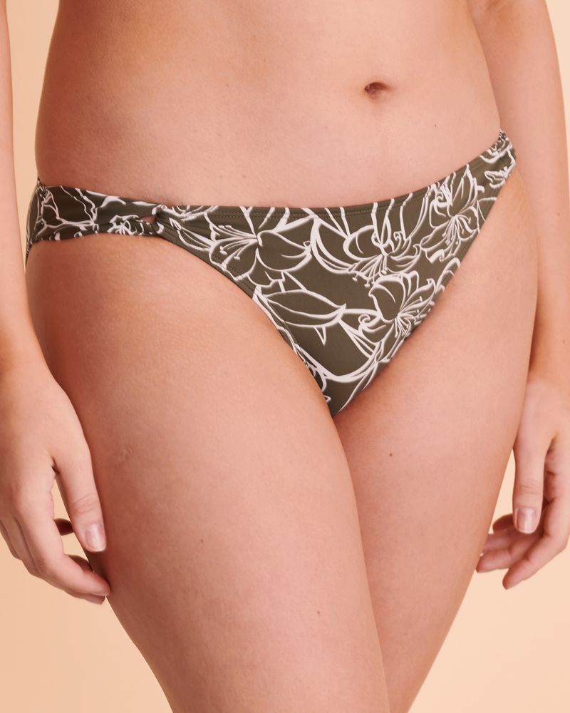 EVERGREEN Gathered Sides Bikini Bottom