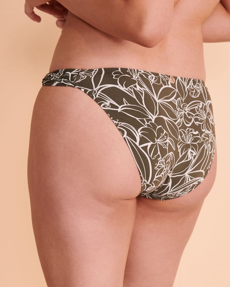 EVERGREEN Gathered Sides Bikini Bottom