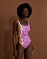 TIE DYE Square Neck One-piece Swimsuit