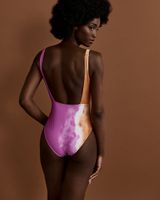 TIE DYE Square Neck One-piece Swimsuit