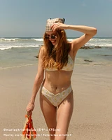 Bas de bikini taille mi-haute cheeky Lemon Garden