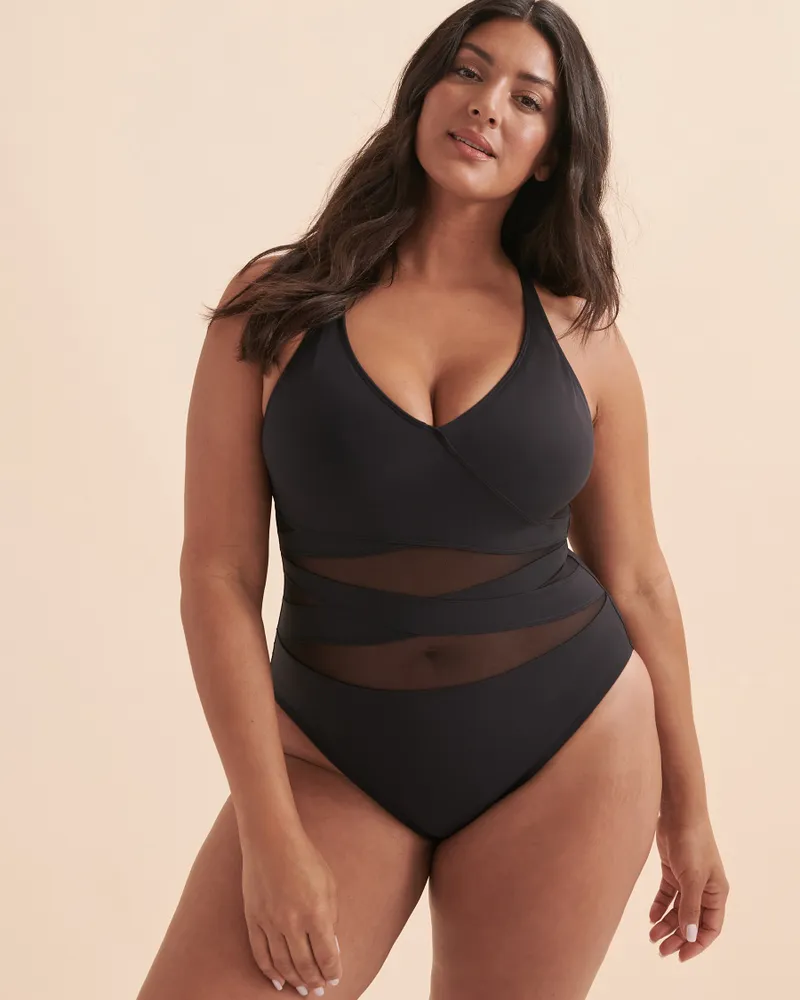 Don't Mesh With Me High Neck One-piece Swimsuit