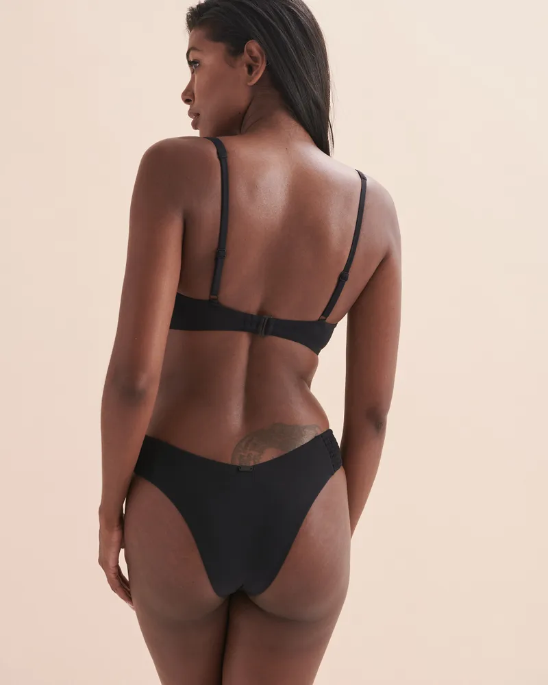 SOLID Balconette Bikini Top - Black