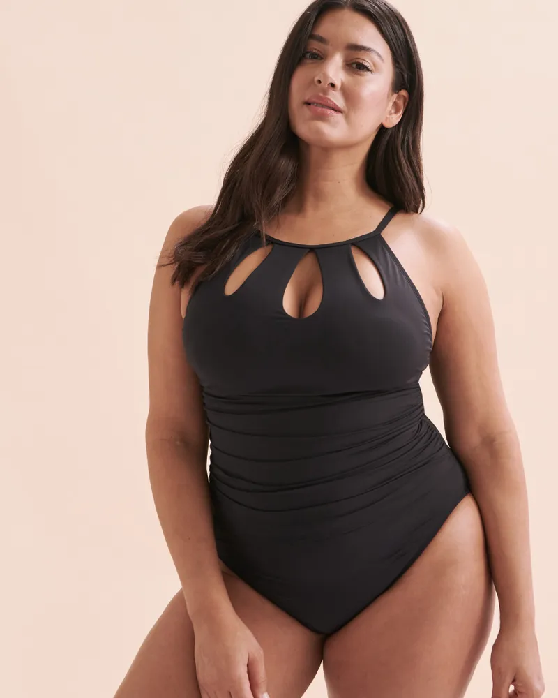 BLEU ROD BEATTIE Get The Look High Neck One-piece Swimsuit