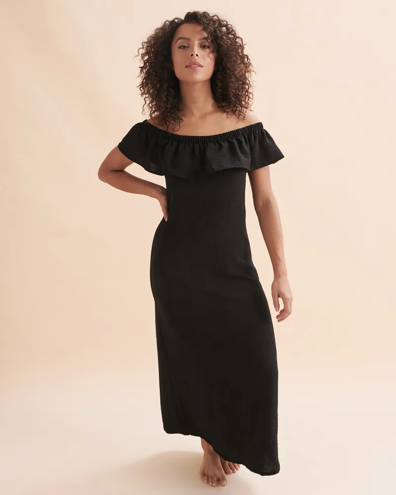 Airflow Off the Shoulder Maxi Dress