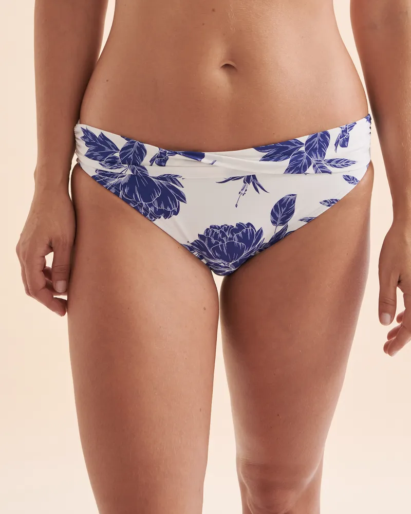 Floral Folded Waistband Bikini Bottom