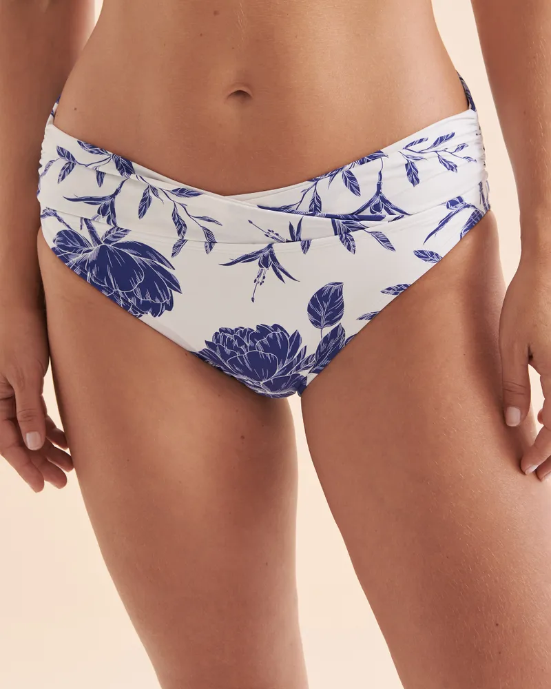 Floral Folded Waistband Bikini Bottom