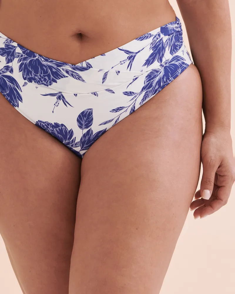 Floral Folded Waistband Bikini Bottom