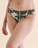 Bas de bikini bande taille pliée Palm Tree