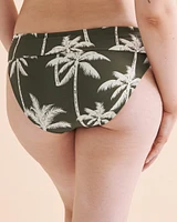 Bas de bikini bande taille pliée Palm Tree