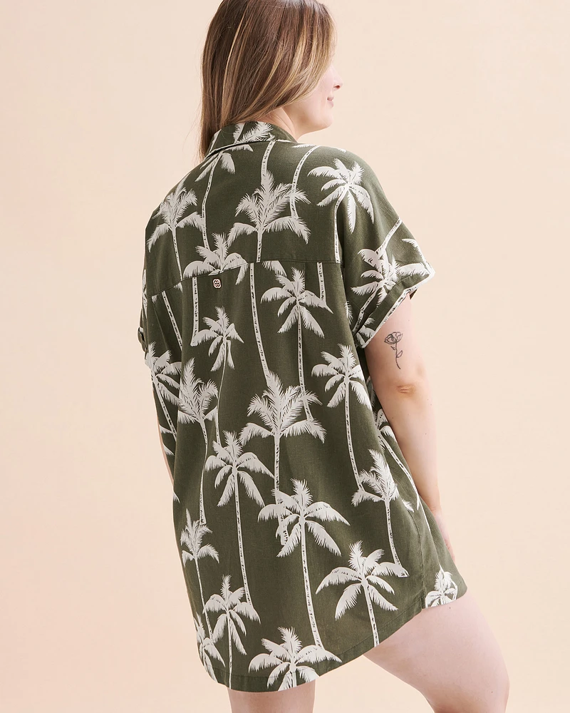 Chemise longue à manches courtes