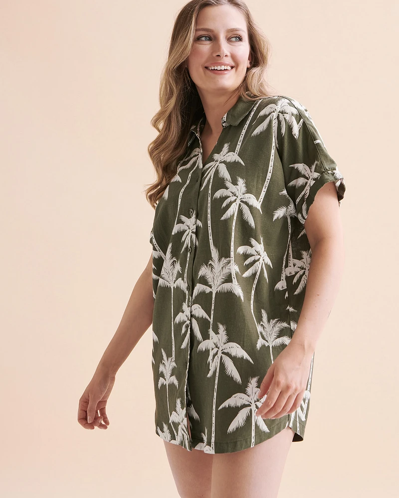 Chemise longue à manches courtes