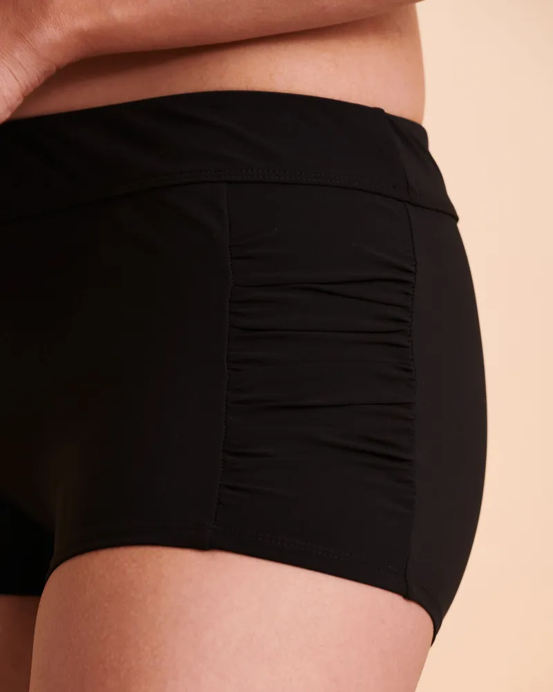 Bas de bikini short plissé