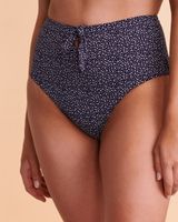 EVENING BLUE DOT High Waist Bikini Bottom