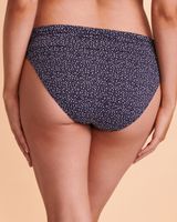 EVENING BLUE DOT Mid Waist Bikini Bottom