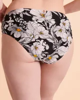 Bas de bikini bande taille plissée FLORAL