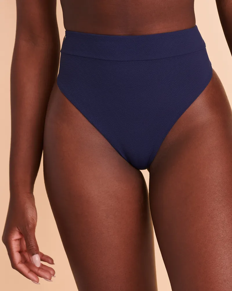 Bas de bikini taille haute réversible Suzy Q INDIGO BLUE