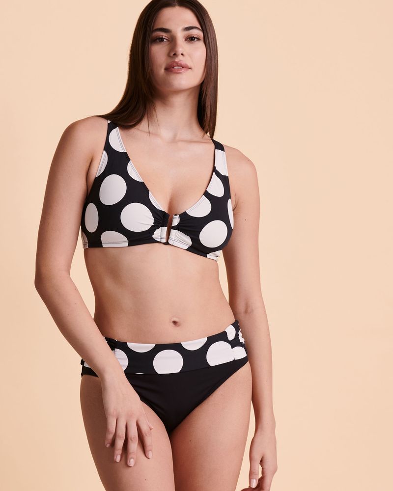 LET'S GET DOTTY Folded Waistband Bikini Bottom