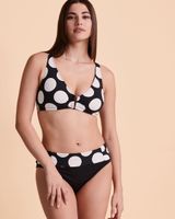 LET'S GET DOTTY Folded Waistband Bikini Bottom