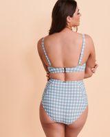 GINGHAM Twisted Bikini Top