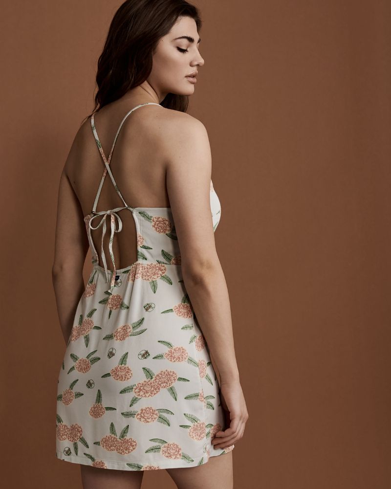 LUKE FLORAL Laced Back Dress