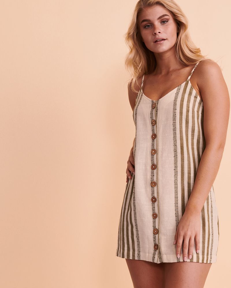 COSTA STRIPE Button-down Dress