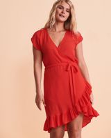 Ruffle Wrap Dress