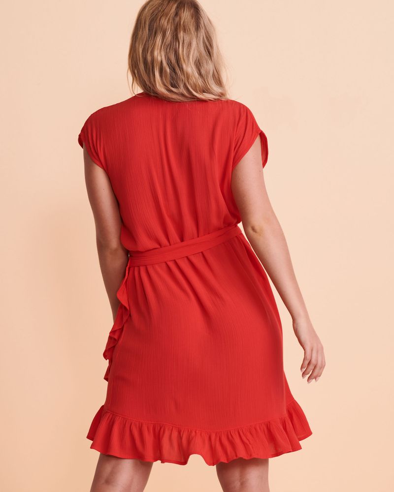 Ruffle Wrap Dress