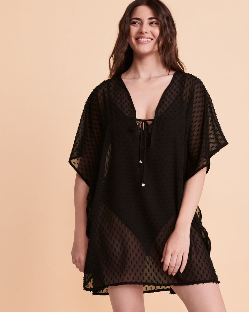 Swiss Dot Chiffon Caftan