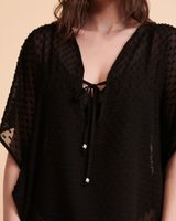 Swiss Dot Chiffon Caftan