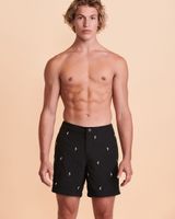 FLAMINGO Embroidered Swim Trunk