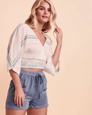 DOTTIE STRIPE Dolman Sleeve Top