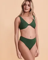 Haut de bikini noué réversible drew EMERALD