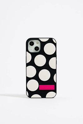 Capa iPhone silicone dots preta