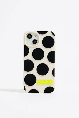 Capa iPhone 15 Plus silicone dots marfim