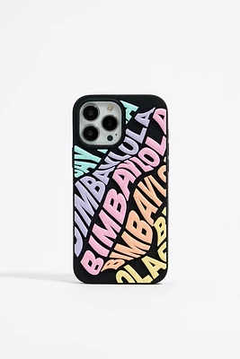 Capa iPhone Pro Max silicone logo multicolorido