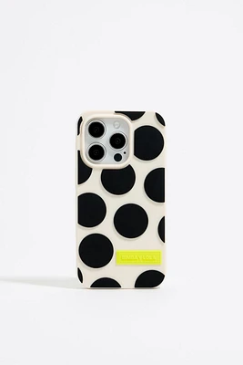 Capa iPhone 15 Pro silicone dots marfim