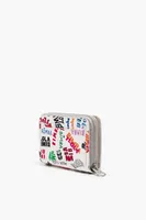 Cartera solapa print cocodrilo blanca