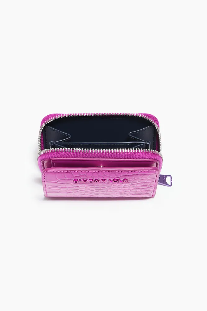 Cartera cocodrilo fucsia