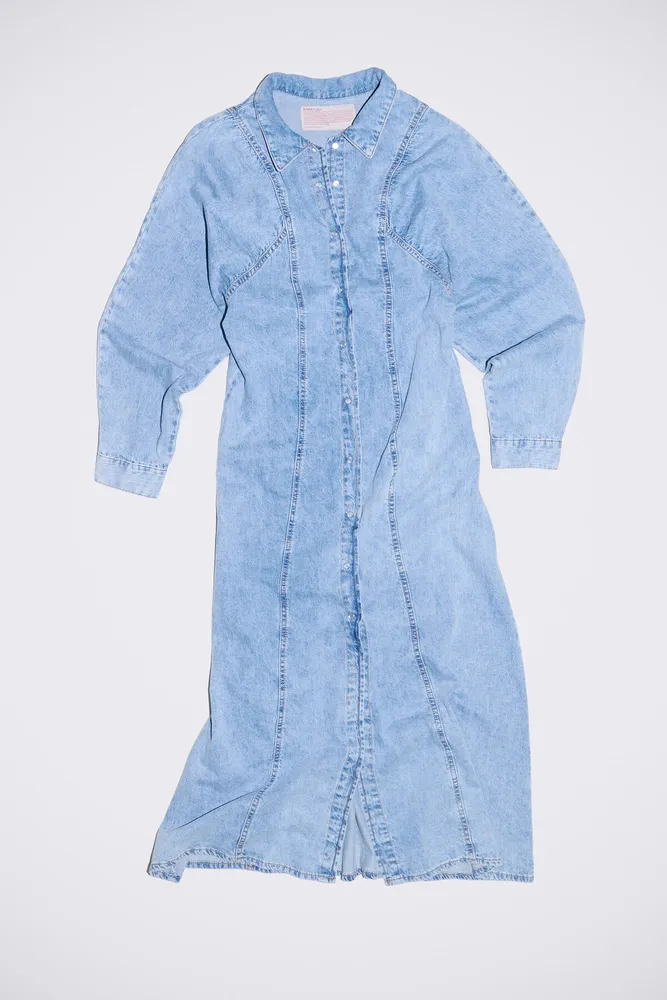 Vestido camisero vaquero de mujer Lolitas&L estampado inispiracion Denim  azul 4066DR