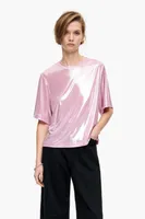 Camiseta brillo rosa